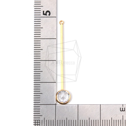 PDT-1348-MG【2個入り】CZバーペンダント,Vertical Bar With CZ/5mm X 40mm 5枚目の画像