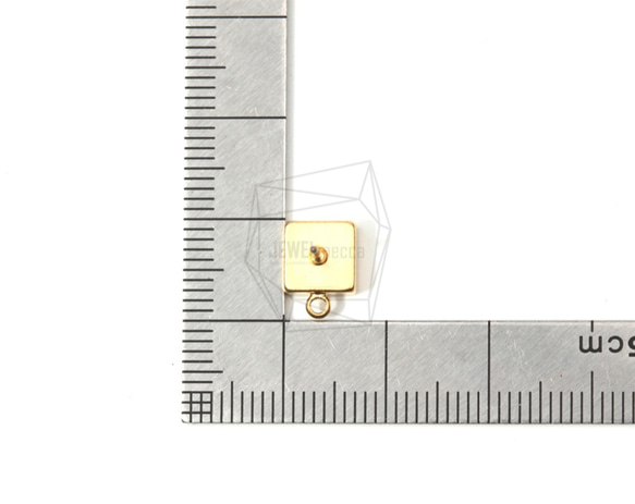 ERG-624-MG【2個入り】フラットキューブピアス/Flat Cube Brused Texture Post 5枚目の画像