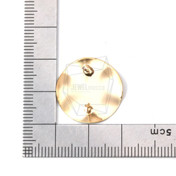 ERG-620-MG [2 件] 波浪形圓形耳環、波浪形圓形耳釘 第5張的照片
