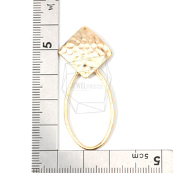 PDT-1320-MG【2個入り】ロンバスフープペンダント,Rhombus Hoop Pendant 5枚目の画像