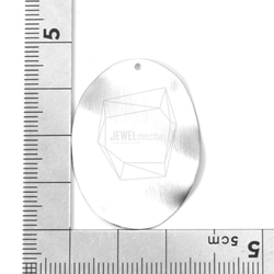 PDT-1345-MR【2個入り】ウェービーオーバルブラシペンダント,Wavy Oval Brushed Texture 5枚目の画像