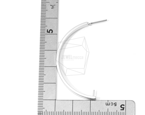 ERG-638-MR【2個入り】カーブバーピアス,Curved Bar Post Earring 5枚目の画像