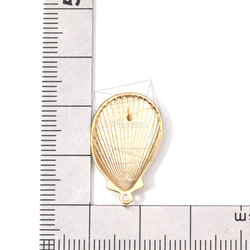 ERG-640-MG【2件】貝殼耳環，貝殼貼耳環/ 15毫米X 25毫米 第5張的照片
