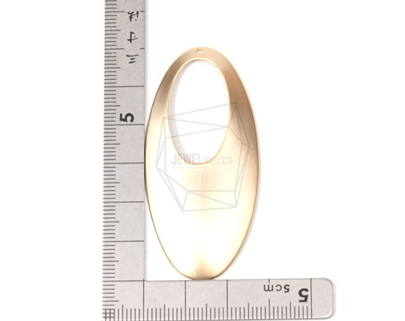 PDT-1365-MG【2件】橢圓形刷子吊墜，橢圓形拉絲紋理吊墜 第5張的照片