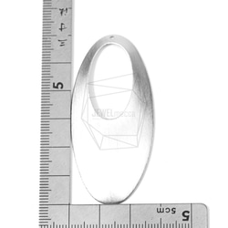PDT-1365-MR【2件】橢圓形刷子吊墜，橢圓形刷子紋理吊墜 第5張的照片