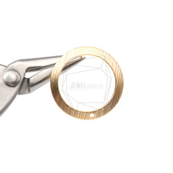 ERG-648-MG [2 件] 圓環耳環、圓環拉絲紋理耳釘 第4張的照片