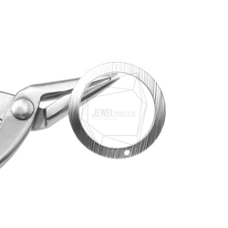 ERG-648-MR [2 件] 圓環耳環，圓環拉絲紋理耳釘 第4張的照片