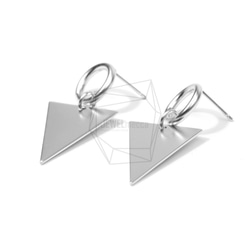 ERG-654-MR [2 件] 三角耳環，三角耳釘 第3張的照片