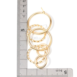ERG-657-MG [2 件] 多圈耳環，多環環柱 第5張的照片