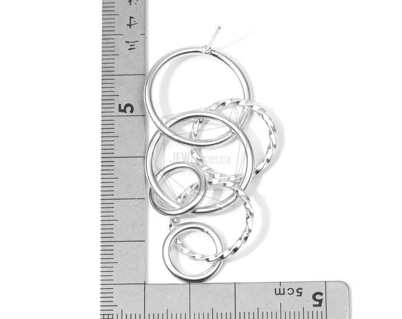 ERG-657-MR [2 件] 多圈耳環，多環環柱 第5張的照片