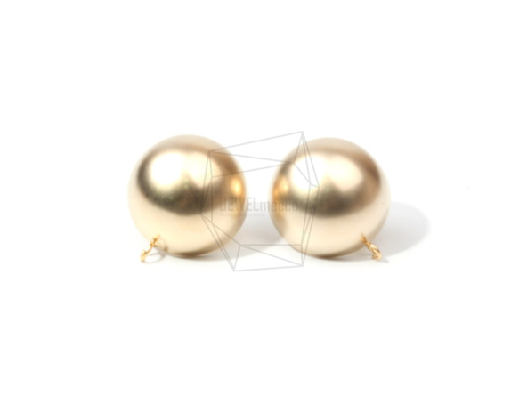 ERG-661-MG [2 件] 半球耳環，半球耳釘 第3張的照片