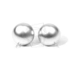 ERG-661-MR [2 件] 半球耳環，半球耳釘 第2張的照片