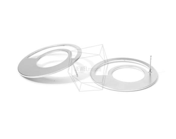 ERG-662-MR [2 件] 圓盤耳環，圓盤耳環 / 40mm X 40mm 第3張的照片
