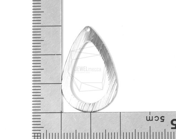PDT-1424-MR【2件】淚滴吊墜，淚滴刷紋質地 第5張的照片