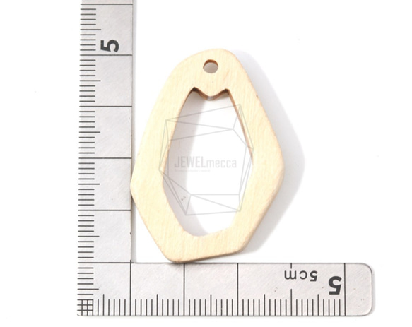 BSC-454-G【4個入り】ダイヤモンドウッドビーズ,rhombus Wooden Beads 5枚目の画像