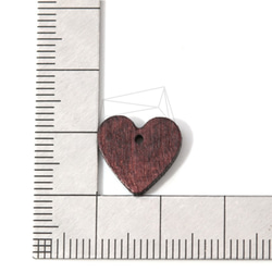 BSC-460-G【4個入り】ハートウッドビーズ,heart Wooden Beads /13mm x 13mm 5枚目の画像