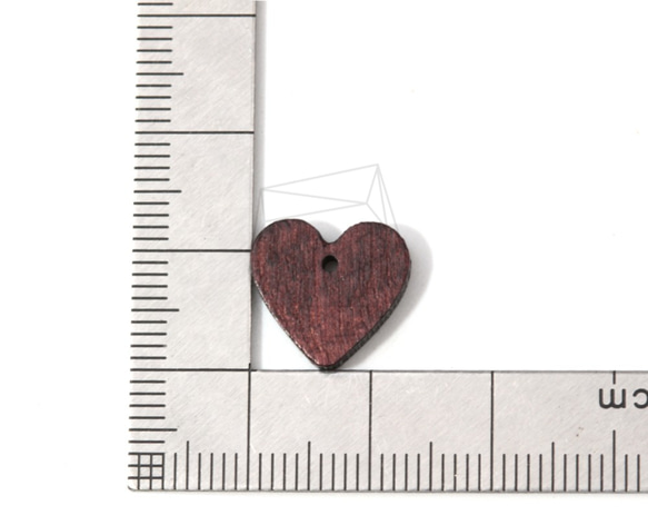 BSC-460-G【4個入り】ハートウッドビーズ,heart Wooden Beads /13mm x 13mm 5枚目の画像