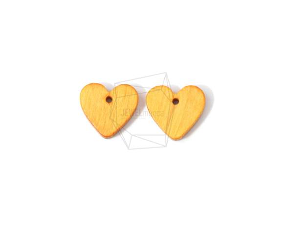 BSC-461-G【4個入り】ハートウッドビーズ,heart Wooden Beads /13mm x 13mm 1枚目の画像