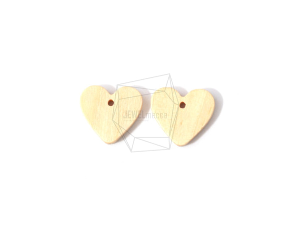 BSC-462-G【4個入り】ハートウッドビーズ,heart Wooden Beads /13mm x 13mm 1枚目の画像