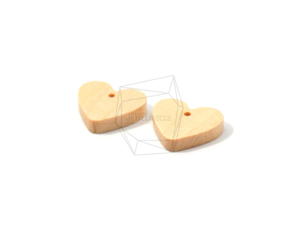 BSC-462-G【4個入り】ハートウッドビーズ,heart Wooden Beads /13mm x 13mm 2枚目の画像