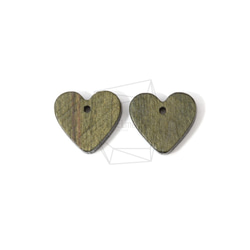 BSC-463-G【4個入り】ハートウッドビーズ,heart Wooden Beads /13mm x 13mm 1枚目の画像