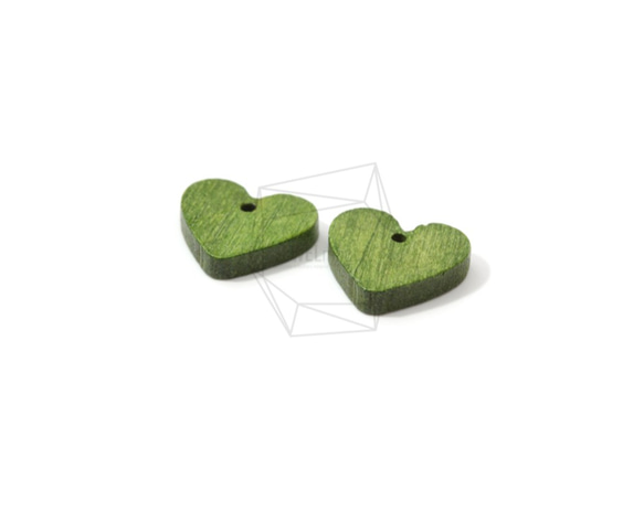 BSC-466-G【4個入り】ハートウッドビーズ,heart Wooden Beads /13mm x 13mm 2枚目の画像