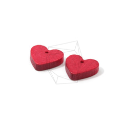 BSC-467-G【4個入り】ハートウッドビーズ,heart Wooden Beads /13mm x 13mm 2枚目の画像