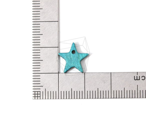 BSC-472-G【4個入り】スターウッドビーズ,Star Wooden Beads /12mm x 12mm 5枚目の画像