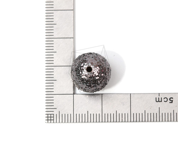 BSC-475-G【4個入り】スパンコールボールビーズ, Sequins Ball Beads /14mm 5枚目の画像