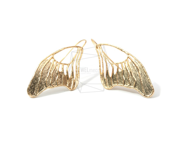 ERG-645-MG【2個入り】エンジェルウィングフック,Angel Wing Hook Earring 1枚目の画像