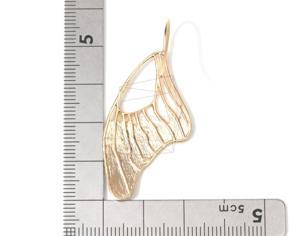 ERG-645-MG【2個入り】エンジェルウィングフック,Angel Wing Hook Earring 5枚目の画像