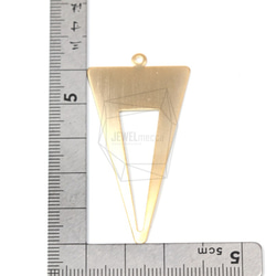 PDT-1390-MG【2件】三角形吊墜，三角形中有一個孔 第5張的照片
