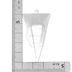 PDT-1390-MR【2件】三角形吊墜，三角形中有一個孔 第5張的照片