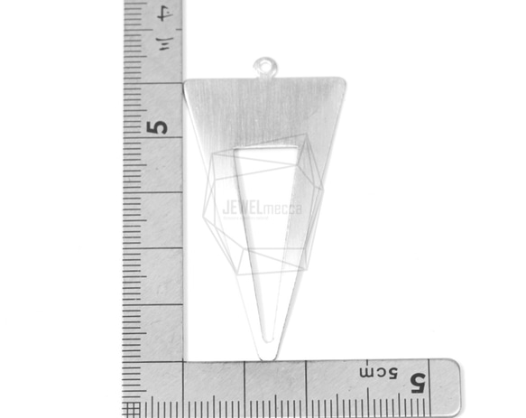 PDT-1390-MR【2個入り】トライアングルペンダント,Triangle with a hole in the mi 5枚目の画像