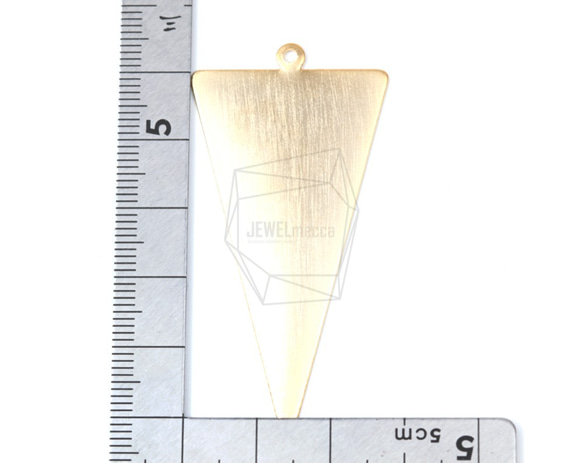 PDT-1391-MG [2個]三角形吊墜拉絲紋理 第5張的照片