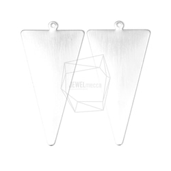 PDT-1391-MR【2個入り】トライアングルペンダント,Triangle Pendant Brushed Textu 1枚目の画像