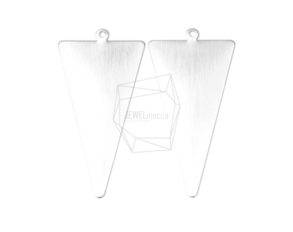 PDT-1391-MR【2個入り】トライアングルペンダント,Triangle Pendant Brushed Textu 1枚目の画像