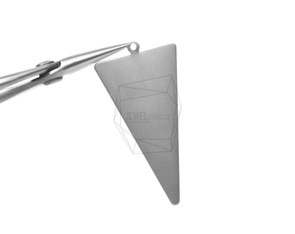 PDT-1391-MR【2個入り】トライアングルペンダント,Triangle Pendant Brushed Textu 4枚目の画像