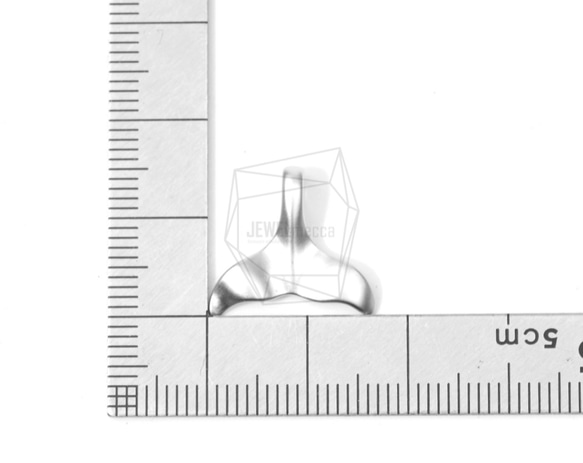 PDT-1401-MR【2個入り】ホエールテールペンダント,Whale Tail Pendant/15mm X 15mm 5枚目の画像