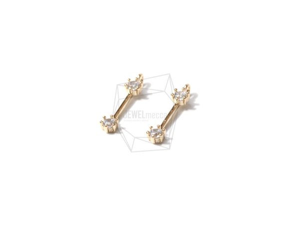 PDT-1407-G【2個入り】バーペンダント,Bar Earring Pendant/5mm X 15mm 2枚目の画像