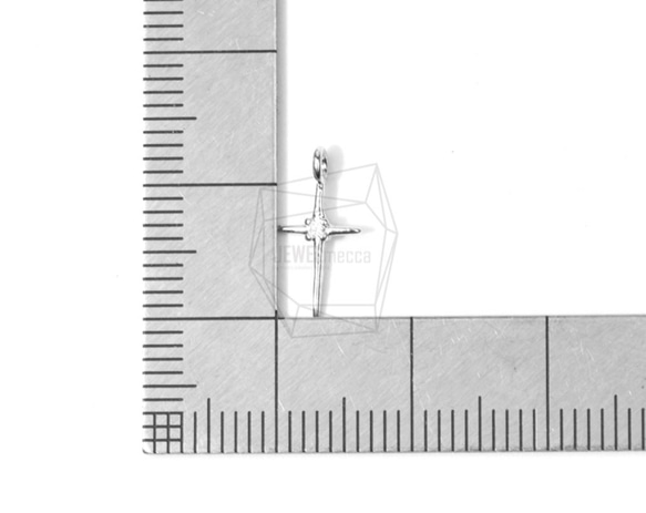 PDT-1408-R【2個入り】クロスペンダント,Cross Pendant/5mm X 10mm 5枚目の画像