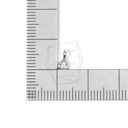 PDT-1418-MR【2件】CZ三角形吊墜，TZ三角形 第5張的照片
