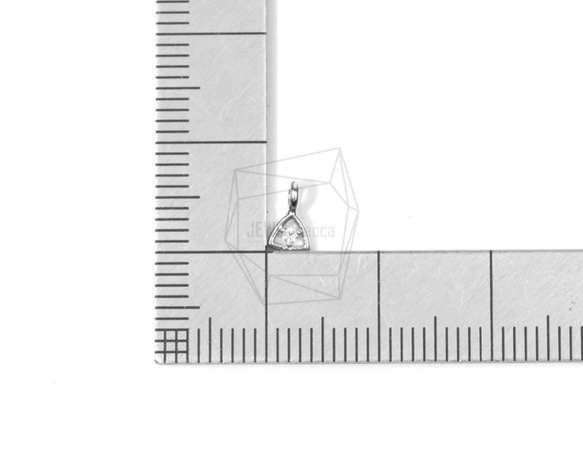 PDT-1418-MR【2件】CZ三角形吊墜，TZ三角形 第5張的照片