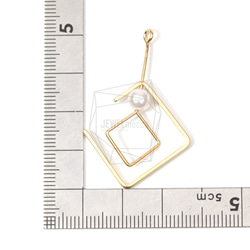 ERG-663-MG【2個入り】ダイヤモンドペンダント,Rhombus Earring Charm 5枚目の画像