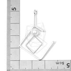 ERG-663-MR【2件】鑽石吊墜，菱形耳環吊飾 第5張的照片