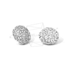 ERG-665-MR【2個入り】ラウンドネットピアス,Netted Round Post Earring 2枚目の画像