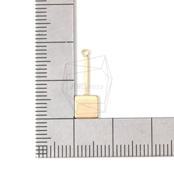 PDT-1434-MG【2件】方形吊墜，方形吊墜 第5張的照片