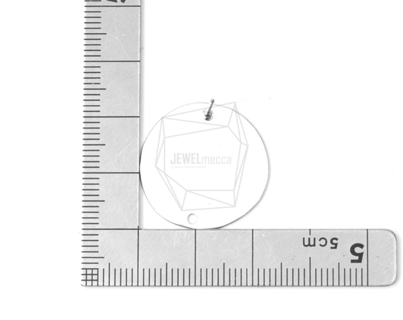 ERG-671-MR【2件】圓盤耳環，圓盤錘紋 第5張的照片