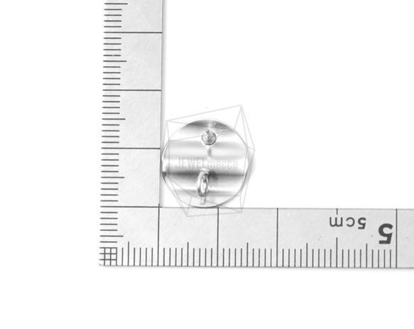 ERG-672-MR【2個】波浪形圓盤耳環，波浪形圓柱形耳環 第5張的照片