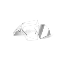 ERG-674-MR【2個入り】 ウェービーダイヤモンド ピアス,Wavy Rhombus Post Earring 2枚目の画像